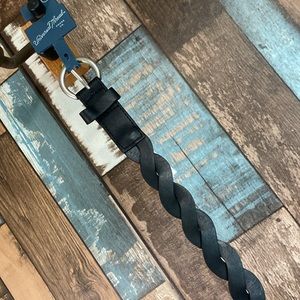 Universal Thread black braided silver buckle belt